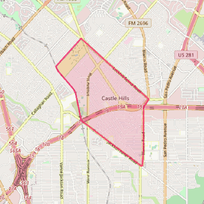 Map of Castle Hills