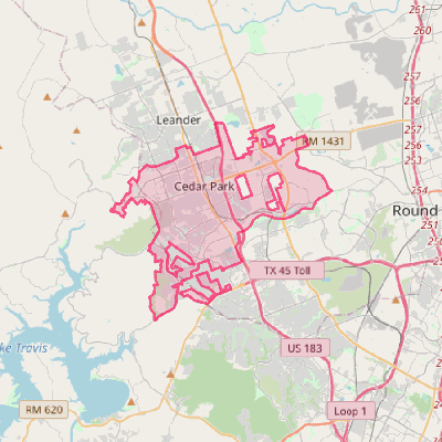 Map of Cedar Park