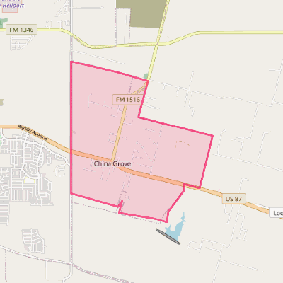 Map of China Grove