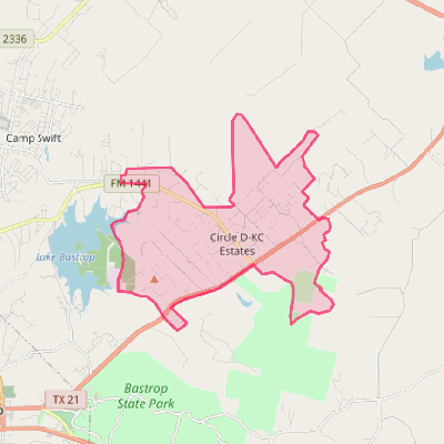 Map of Circle D-KC Estates