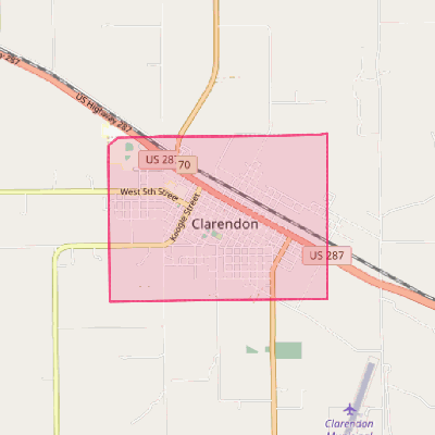 Map of Clarendon