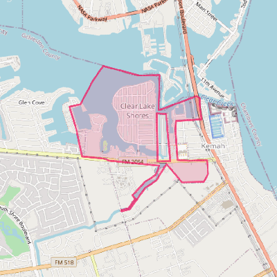 Map of Clear Lake Shores