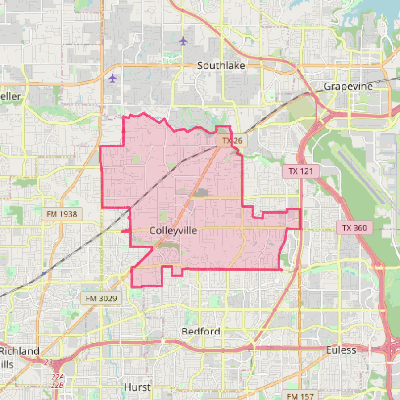 Map of Colleyville