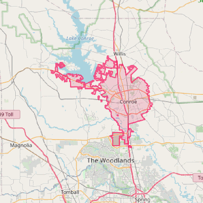 Map of Conroe