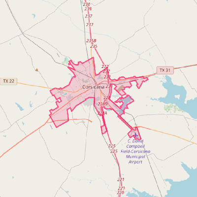 Map of Corsicana