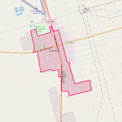 Map of Crane