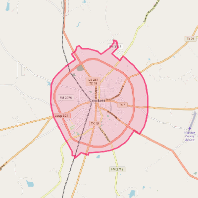 Map of Crockett