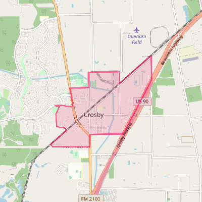 Map of Crosby