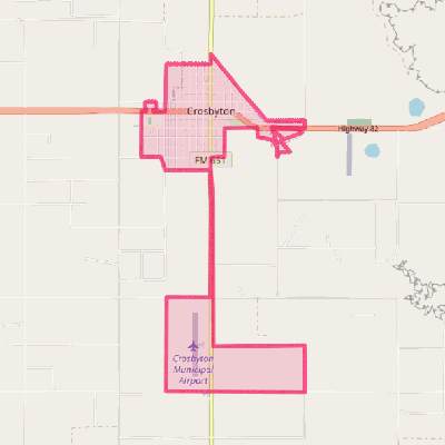 Map of Crosbyton