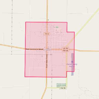 Map of Crowell