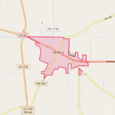 Map of De Kalb