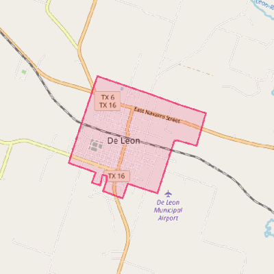 Map of De Leon