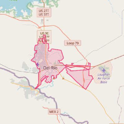 Map of Del Rio