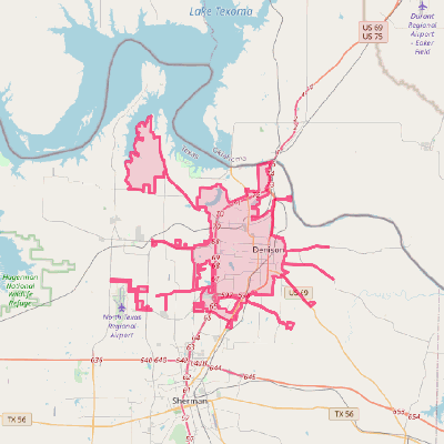 Map of Denison