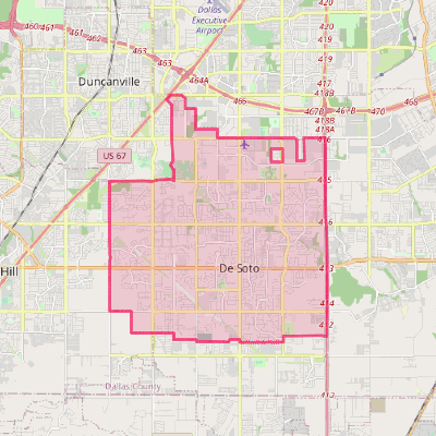 Map of DeSoto