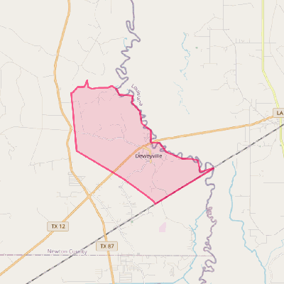 Map of Deweyville