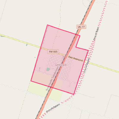 Map of Driscoll