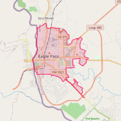 Map of Eagle Pass