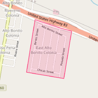 Map of East Alto Bonito