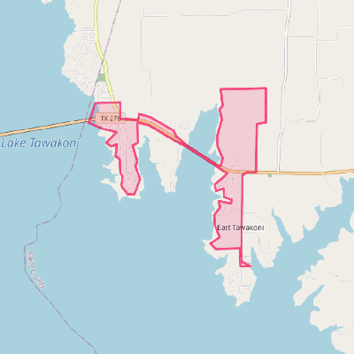 Map of East Tawakoni