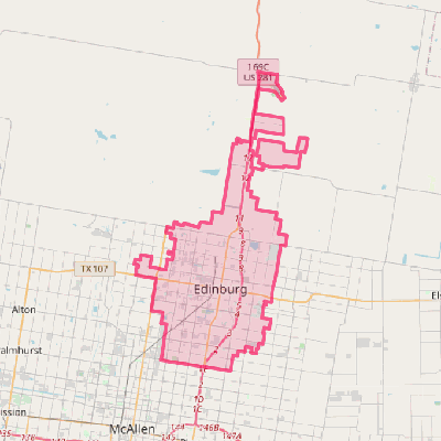 Map of Edinburg