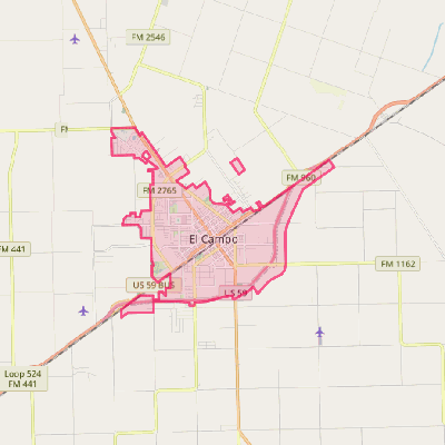 Map of El Campo