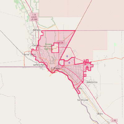 Map of El Paso