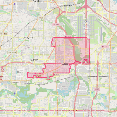 Map of Euless