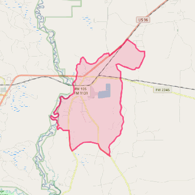 Map of Evadale