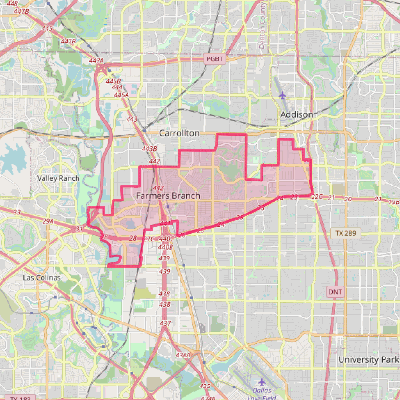 Map of Farmers Branch