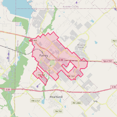 Map of Forney