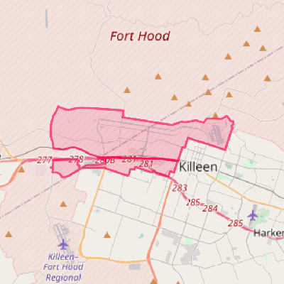 Map of Fort Hood