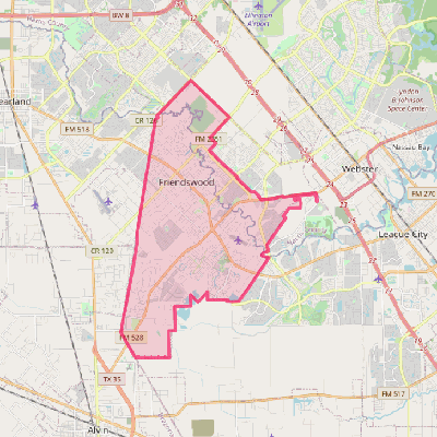 Map of Friendswood