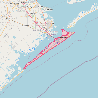 Map of Galveston
