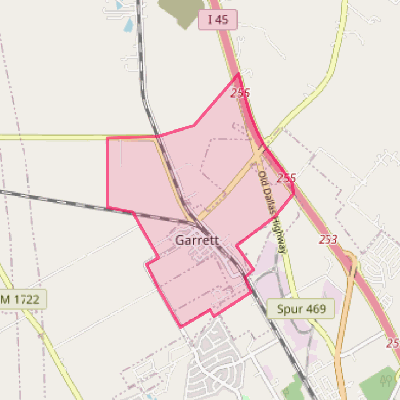 Map of Garrett