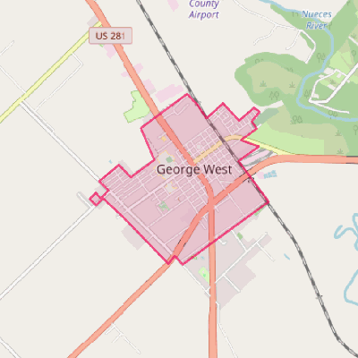 Map of George West