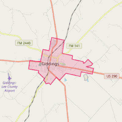 Map of Giddings