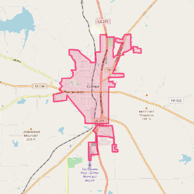 Map of Gilmer