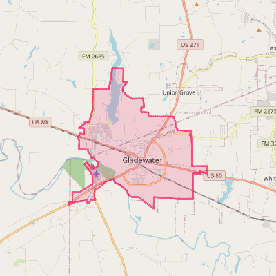 Map of Gladewater