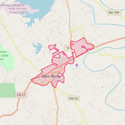 Map of Glen Rose