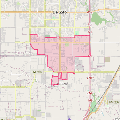 Map of Glenn Heights