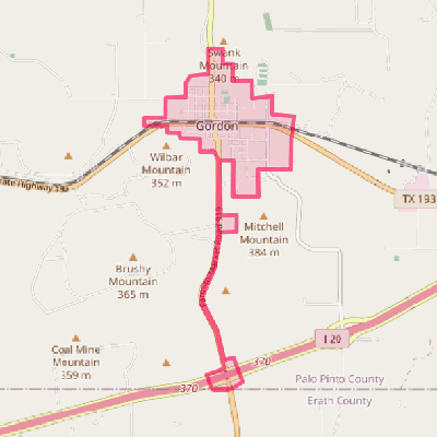 Map of Gordon