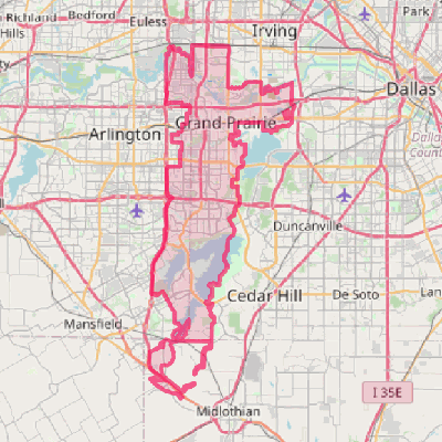 Map of Grand Prairie