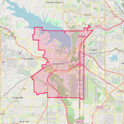 Map of Grapevine