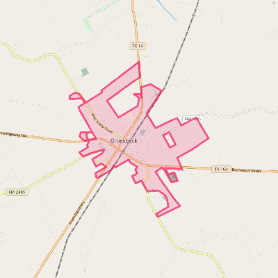 Map of Groesbeck