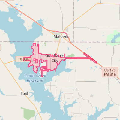 Map of Gun Barrel City