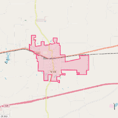 Map of Hallsville