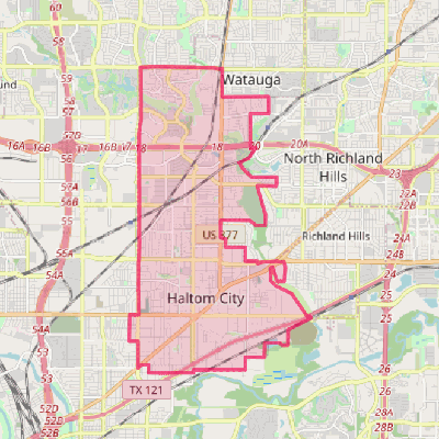 Map of Haltom City