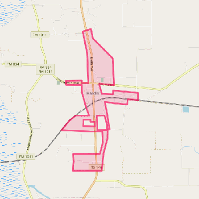 Map of Hardin