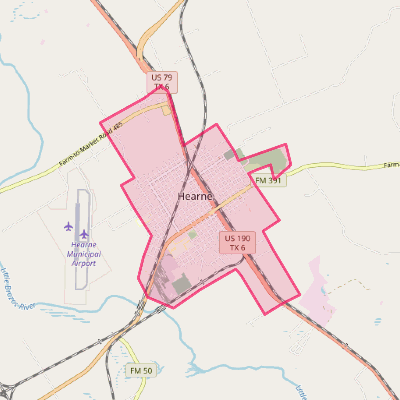 Map of Hearne